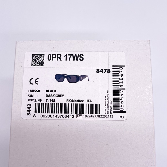 NEW PRADA PR17WS BLACK SUNGLASSES PRADA PR 17WS 1AB5S0 NEW COLLECTION - Picture 13 of 13